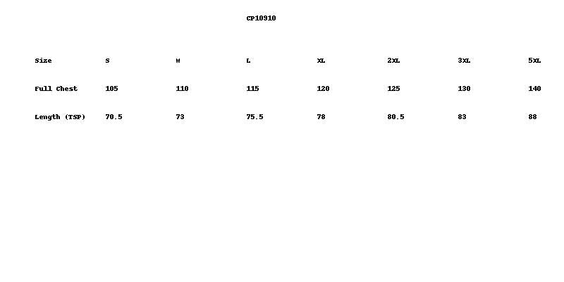 Stitch Polo size chart