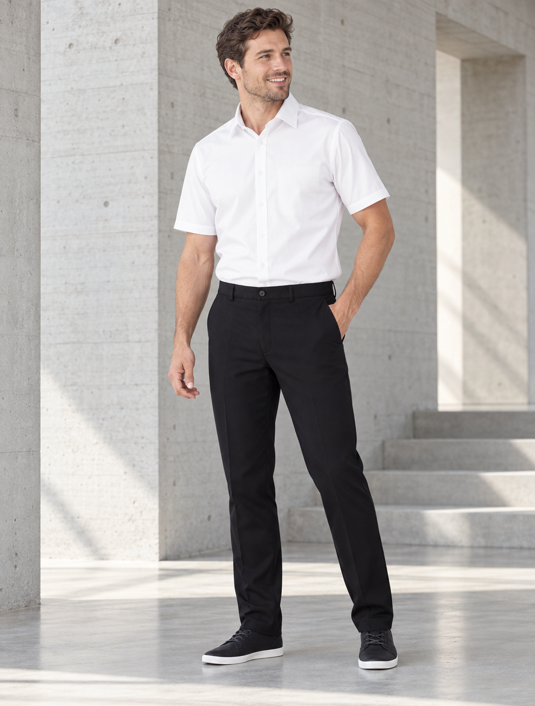 Comfort Waist Flat Front Pant