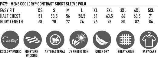 Winston Polo size chart