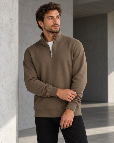 Stencil Half Zip Crew | 5125