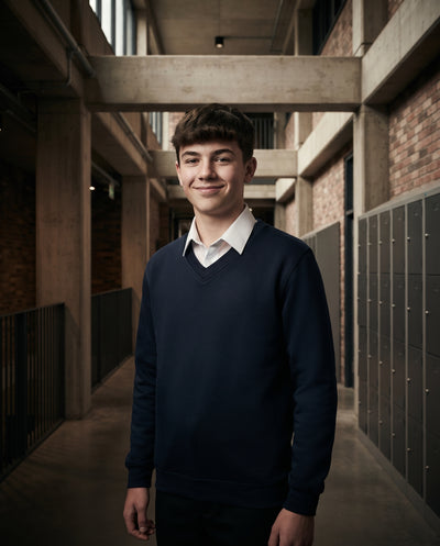 School VNeck Fleece Jumper