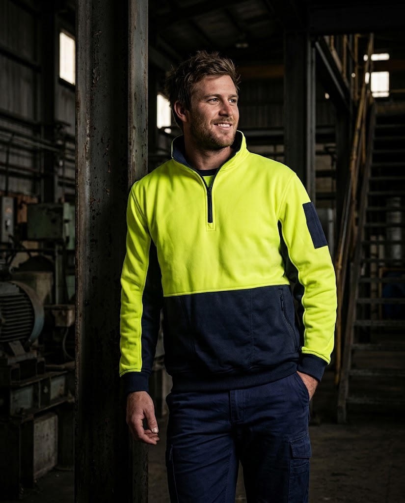 WorkCraft HiViz Half Zip Pullover