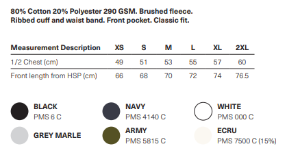 Goodmates Womens Raglan Hoodie size chart
