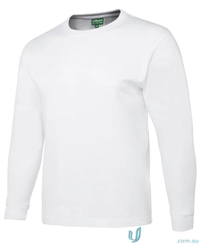 190gsm 1LS-1 Adult Long Sleeve Tee in White