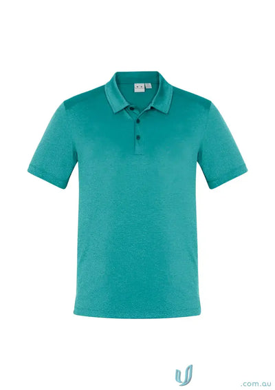 Teal short-sleeved polo shirt from Aero Polo in Biz Collection Aero Polo style
