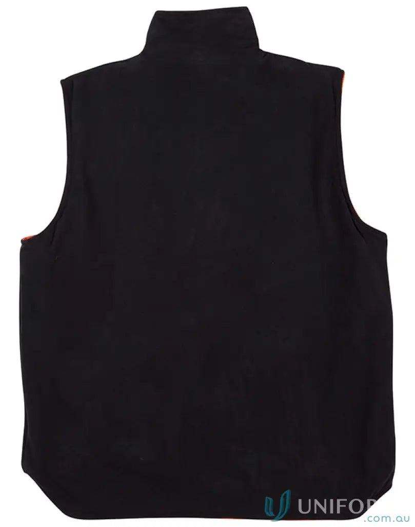 Black sleeveless fleece vest from Winning Spirit AIW Safety Reflective Vest for work environments