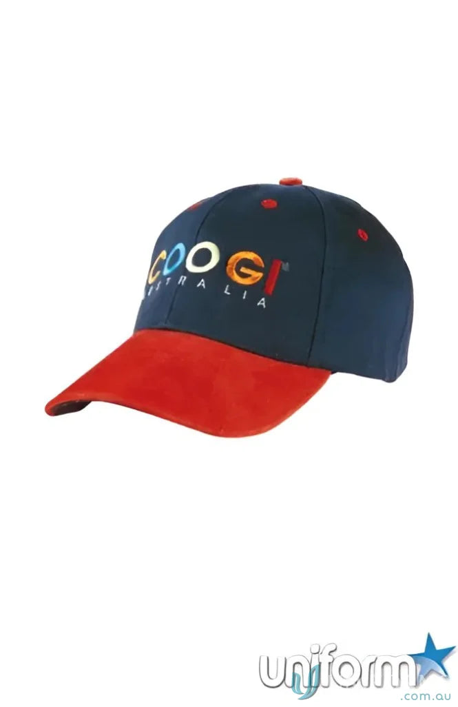 Two-tone baseball cap BHC with Suede Peak perfect for workwear and uniforms
