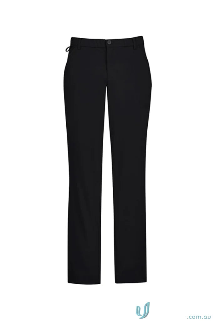 Biz Collection CL958ML-1 Biz Comfort Waist Flat Front Pant in Black