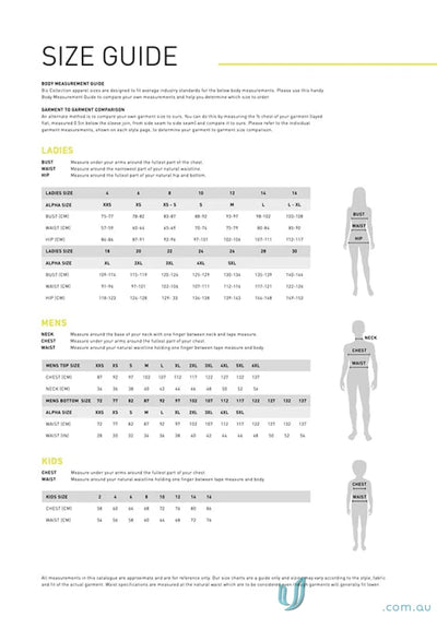 Size guide for Bizcare Stretch Daisy Print SS Shirt with Florence Daisy Print for effortless style