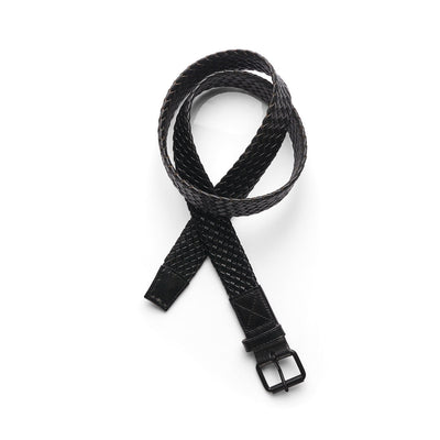 Braided Leather Belt 1405 - Black
