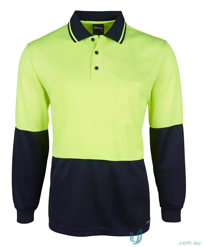 JBs 6HJNL Breathable HiVis Jacquard LS Polo