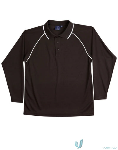 CoolDry Champion Long Sleeve Polo PS43 with white trim showing winning spirit raglan style