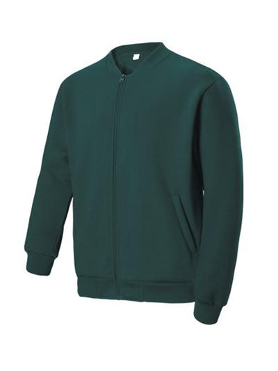 Bocini Kids Fleece Jacket With Zip CJ1621 - Bottle Green