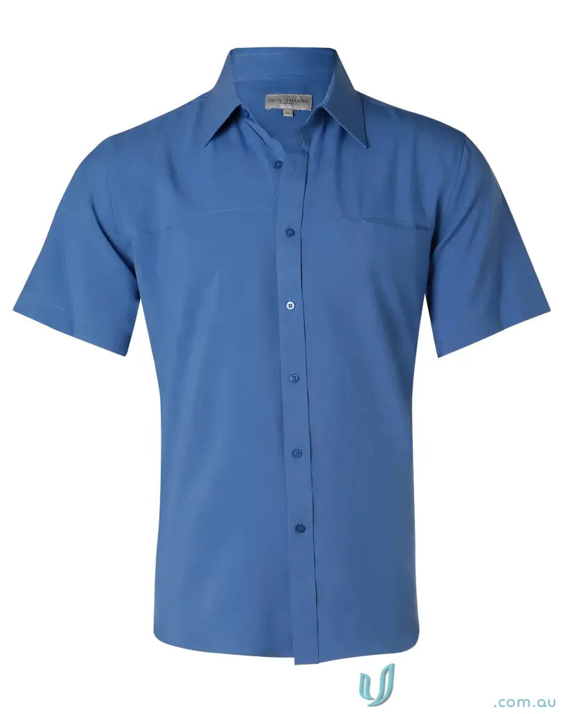 Blue mens cooldry short sleeve Winning Spirit CoolDry Health Shirt M7600S