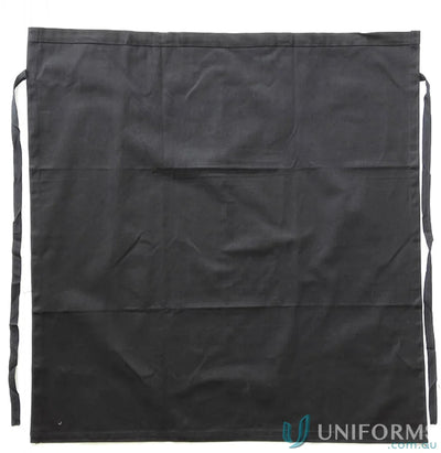 Bocini WA0392 Cotton Drill Three Quarter Apron Without Pocket in Black