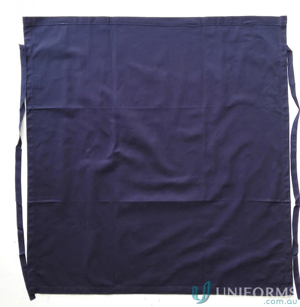Bocini WA0392 Cotton Drill Three Quarter Apron Without Pocket in Navy