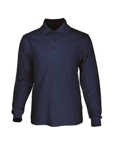 Bocini Unisex Adults Basic Long Sleeve Polo CP1401 - Navy
