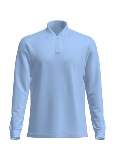 Bocini Long Sleeve Polo CP2104 - Sky Blue