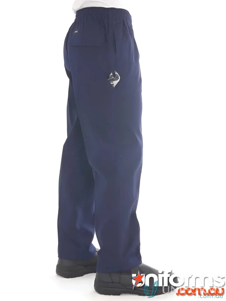 Navy blue DNC Drill Elastic Waist Trousers perfect for comfortable waist pants options