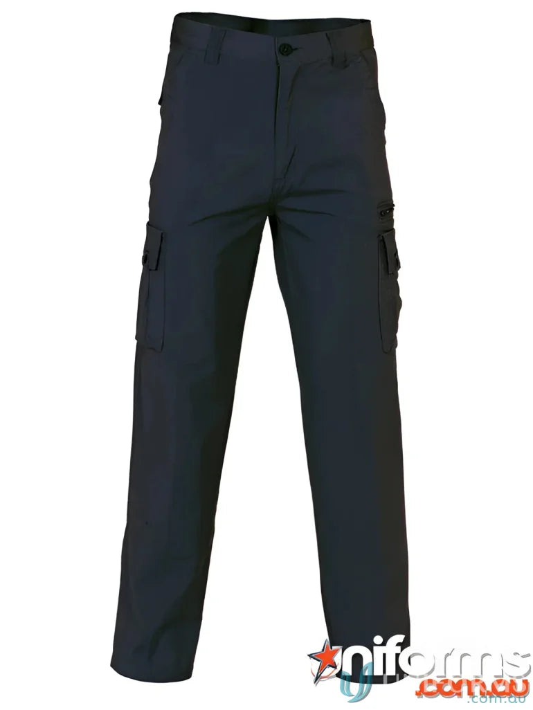 Navy blue DNC Duck Weave Island Cargo Pants made of cotton duck weave cargo fabric