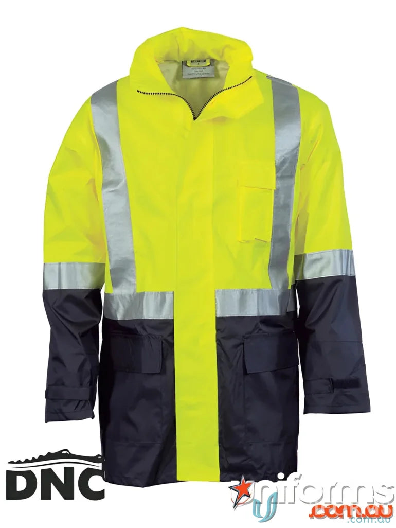DNC HiVis Light Weight Rain Jacket perfect for workwear and uniforms with high visibility