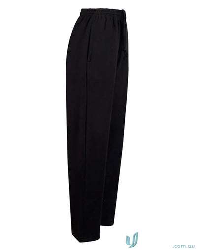 Black high-waisted Eagle Fleece Track Pants with wide-leg fit and reinforced knee pads