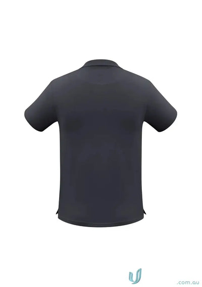 Plain dark grey FMIG Mens Polo with pique knit collar, perfect for sports uniforms