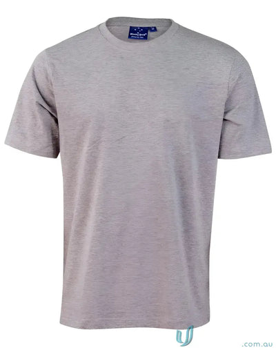 Gray short-sleeved tee made of combed cotton, perfect for uniforms or workwear