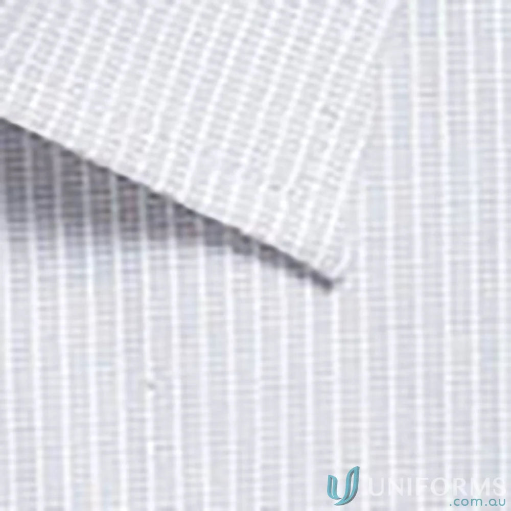 Striped light-colored square textured long sleeve shirt with easy iron finish