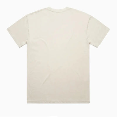Cream-colored hike oversize tee with short sleeves and subtle texture perfect for comfortable work uniforms or workwear