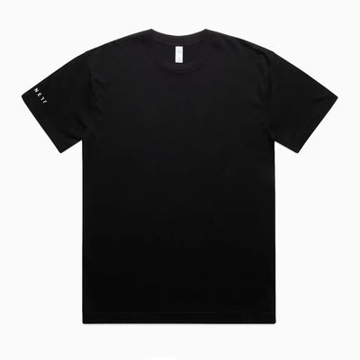 Black short-sleeved hike oversize tee with nett branding on left sleeve perfect for casual uniforms or workwear