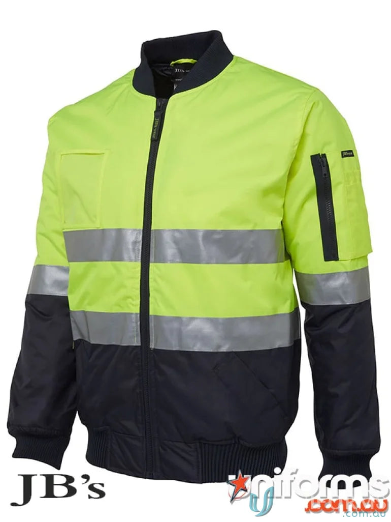 HiVis D+N Flying Jacket high-visibility bomber jacket perfect for work uniforms and workwear