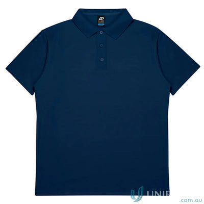 Hunter Polo dark blue pique knit short-sleeved polo shirt for uniforms