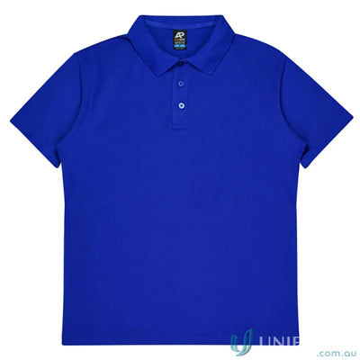 Hunter Polo royal blue pique knit short-sleeved polo shirt for uniforms