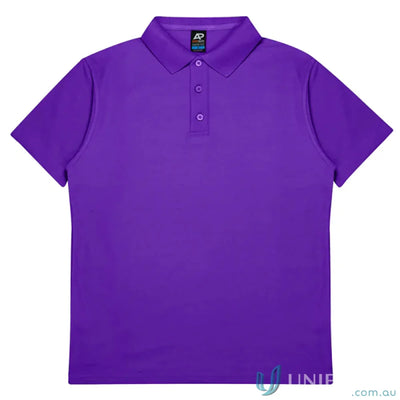 Hunter Polo short-sleeved purple pique knit polo shirt for uniforms