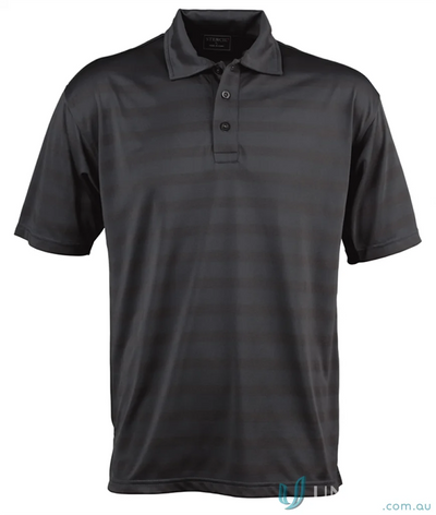 Ice Cool Polo black short-sleeved polo shirt perfect for workwear and uniforms