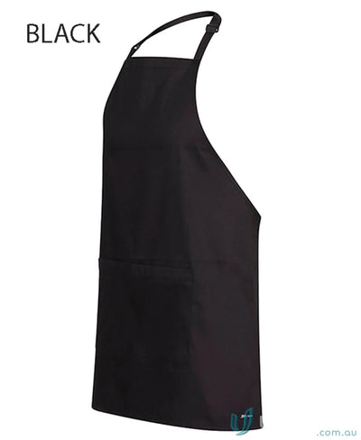Black adjustable apron from JBs Bib Apron, great for work uniforms and workwear