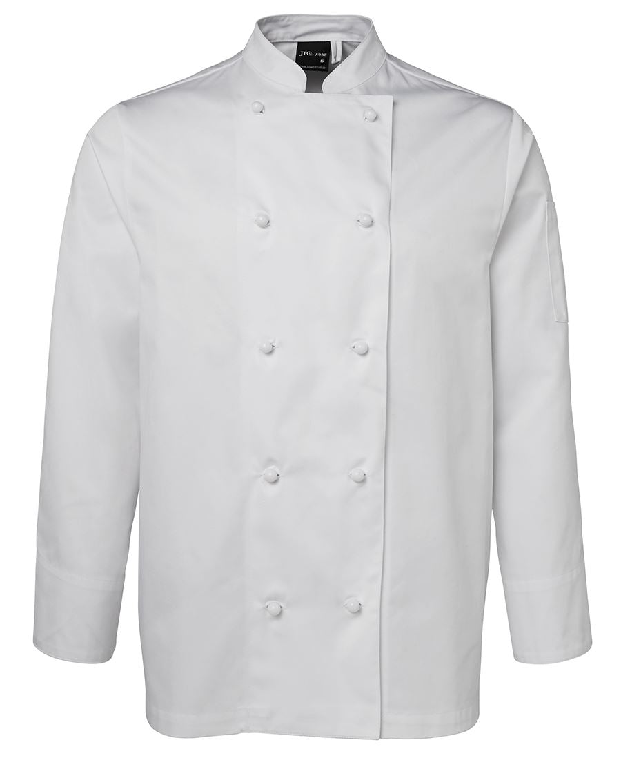 JBs Chefs long sleeve jacket 5cj in white drill fabric 245gsm