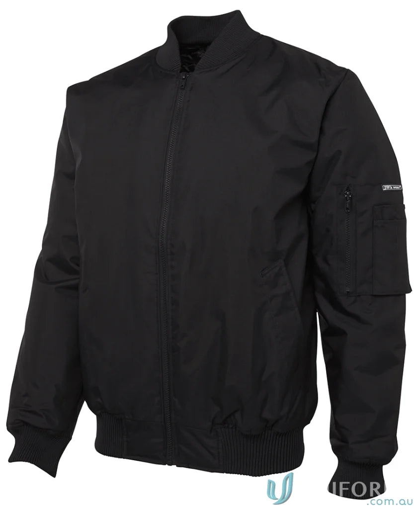 Black JBs Flying Jacket navy blue bomber with utility pocket and ribbed details