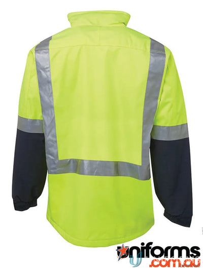 JBs HiVis D+N Jacket with zip closure and secure storage for high-visibility work safety