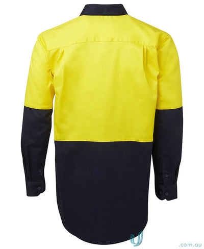 Two-tone work shirt from JBs HiVis L/S 190g workwear, perfect for NZS uniforms