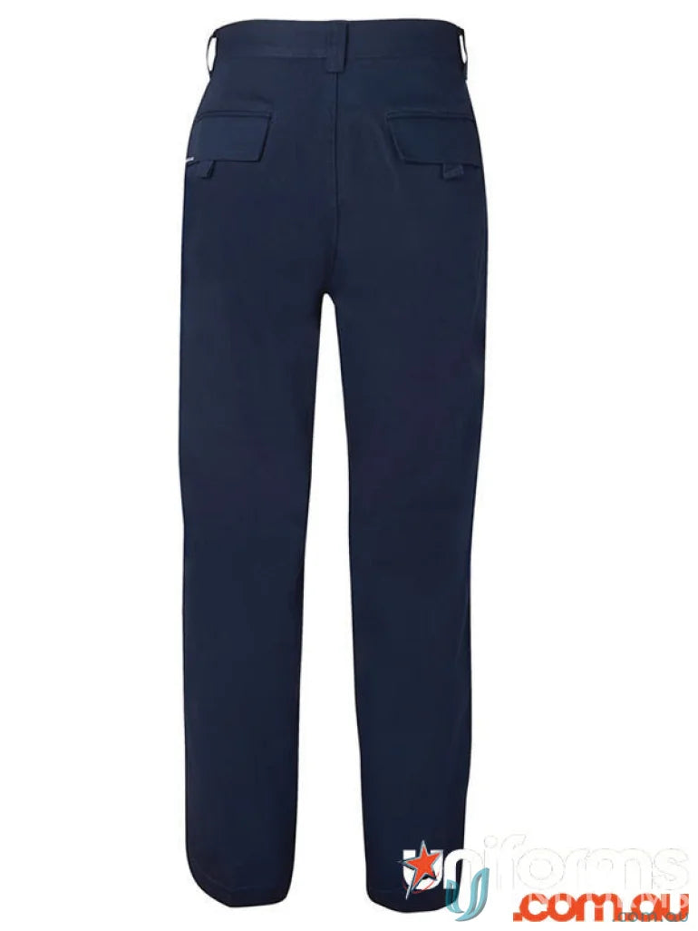 Navy blue JBs Mercerised Work Trouser ideal for work uniforms and tech professionals