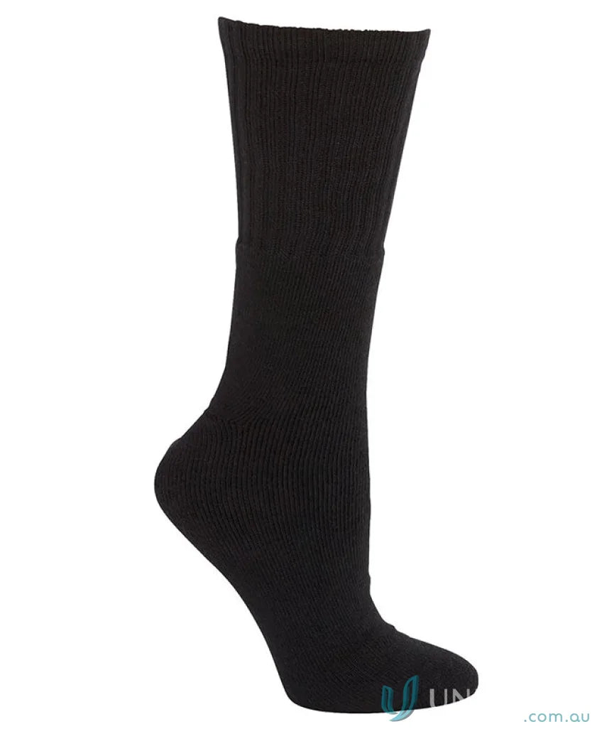 Black ribbed sock perfect for workwear and uniforms in the JBs Outdoor Sock 3 Pack