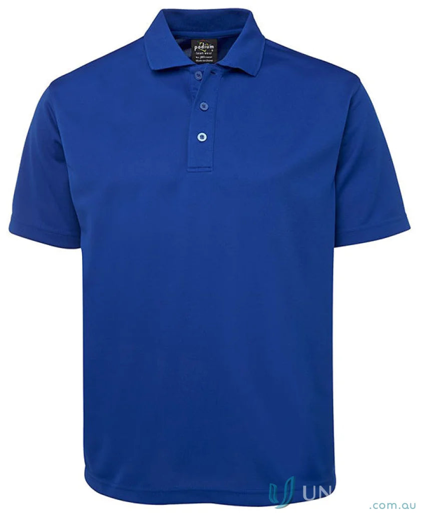 Blue jbs podium poly polo shirt in classic fit with micro snagging knit detail