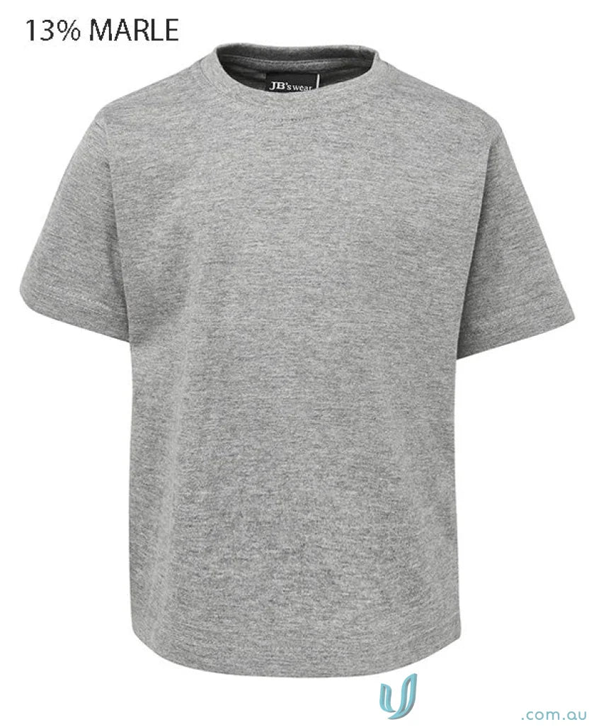 Gray short-sleeved T-shirt from JBs Wear Kids Tee with classic fit for kids