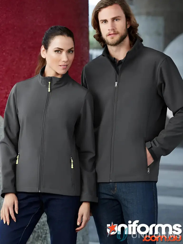 Matching gray softshell jackets from KENNARDS Mens Softshell Jacket for workwear and added warmth