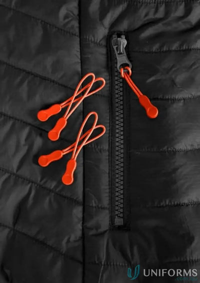 KENNARDS Zippies black quilted jacket with zipper, perfect workwear or uniform option