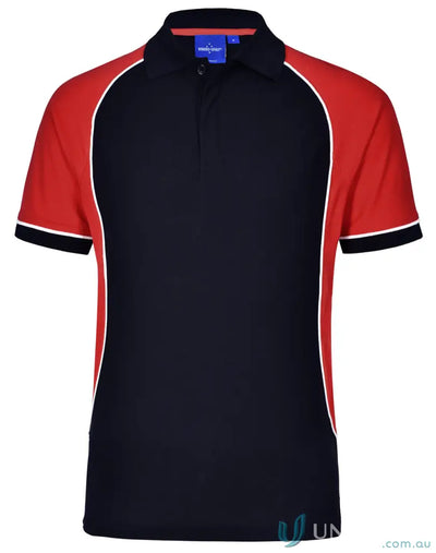 Kids Arena Polo red and navy shirt, perfect for kids group events and the PS77K Arena