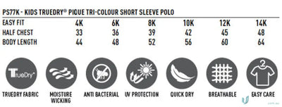 Kids Arena Polo sizing and features for comfy kids group events and sports wear