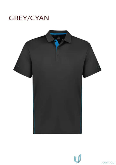 Kids Balance Polo grey and cyan polo shirt from p200ks with balance polo offers